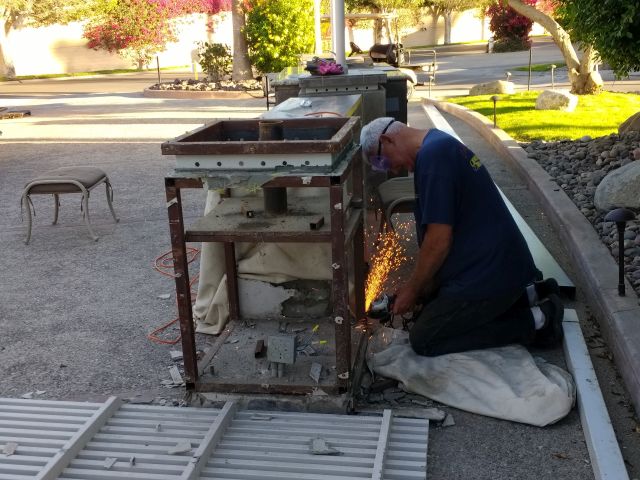 Jim removing pillar