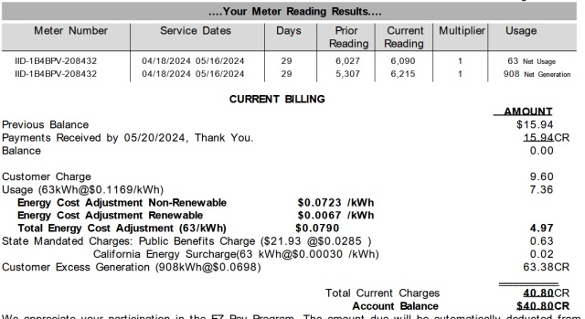 Power bill Power bill